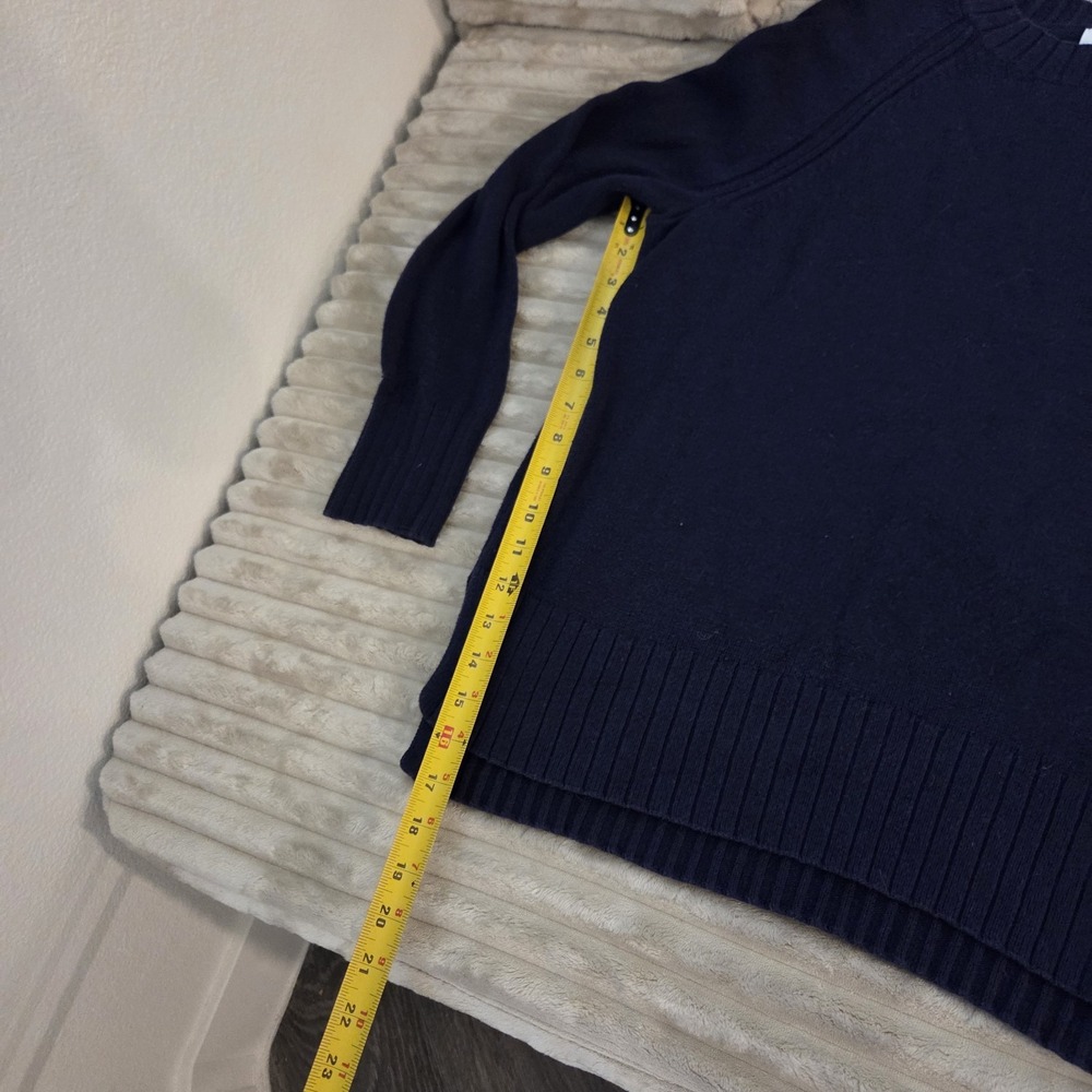 Old Navy Sweater Womens Large L Navy Blue Crewneck Knit Raglan Sleeve Pullover - Picture 5 of 10